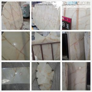 พื้นหลังหินอ่อนสีขาวที่ดีที่สุด Landscape Wall Cladding, Table, Desk หินธรรมชาติสำหรับปูพื้น